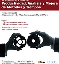 PRODUCTIVIDAD, MEJORA Y ANÁLISIS DE MÉTODOS Y TIEMPOS